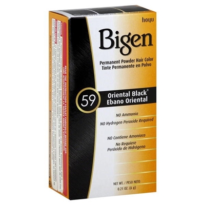 Bigen #59 Oriental Black Permanent Powder Hair Color