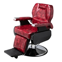 Classic Large Barber Chair Wine Red