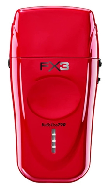 BaByliss Pro FX3 Double Foil high Speed Cordless Shaver Red